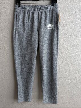 NEW Roots Gray Easy Ankle Sweatpants Organic Cotton Salt & Pepper - NWT